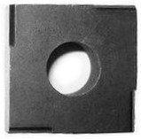 Пластины КНТ-16 гладкие квадратные (15х15мм) с внутренним диаметром отверстия 6,35 мм, с фасками на углах грани.